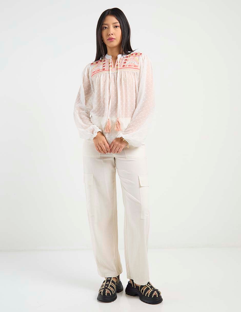 Blusa manga larga para mujer 3