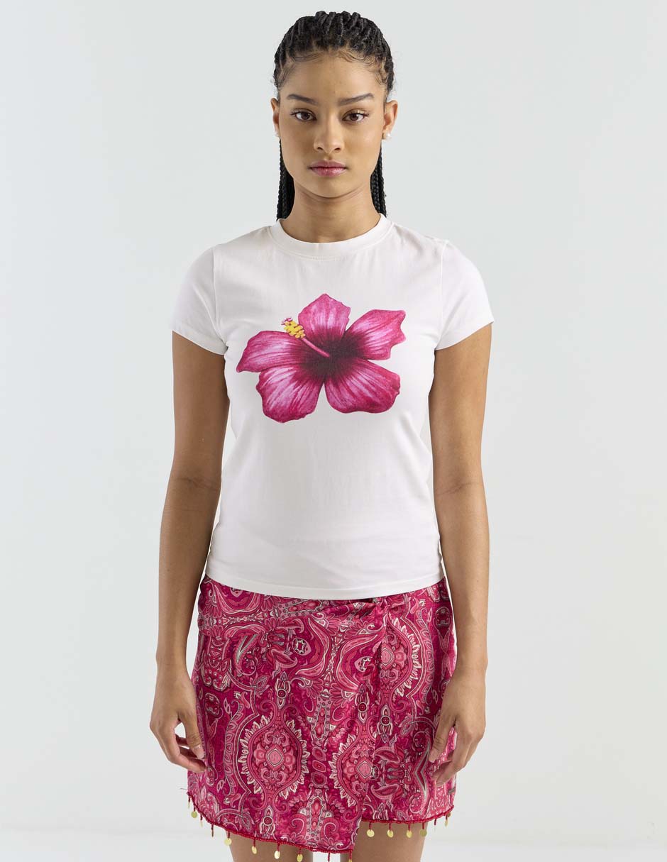 Playera manga corta cuello redondo para mujer 5