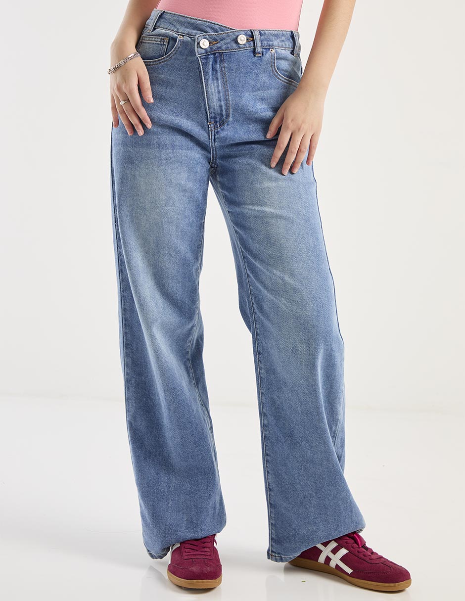 Jeans relaxed straight para mujer