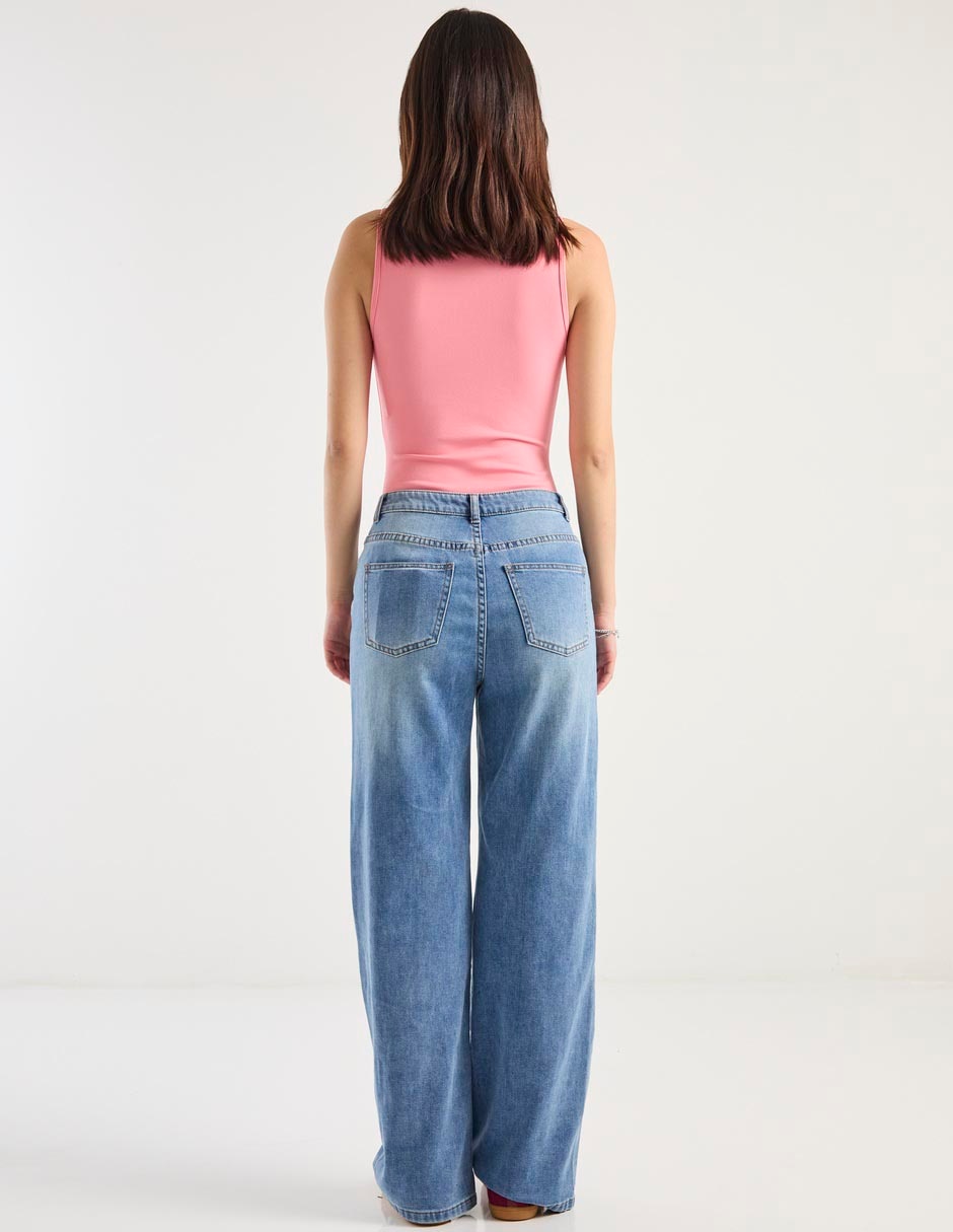 Jeans relaxed straight para mujer 2