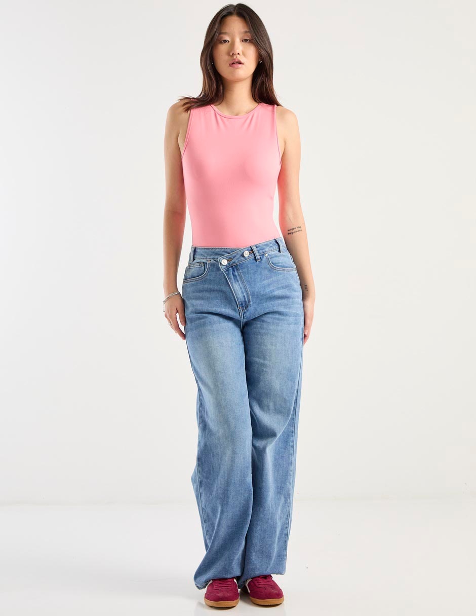 Jeans relaxed straight para mujer 3