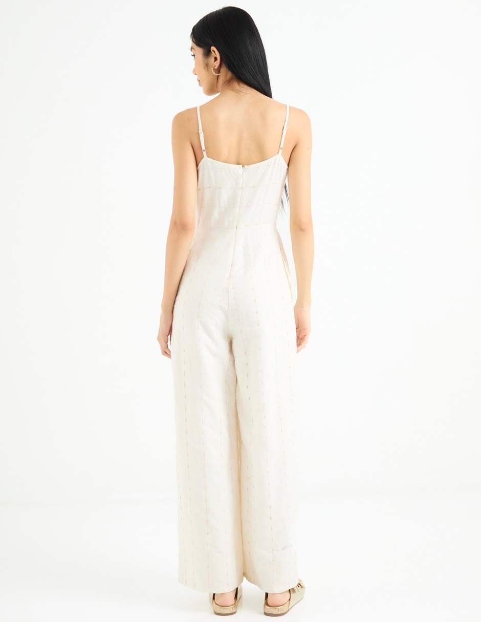 Jumpsuit estampado a rayas para mujer 2