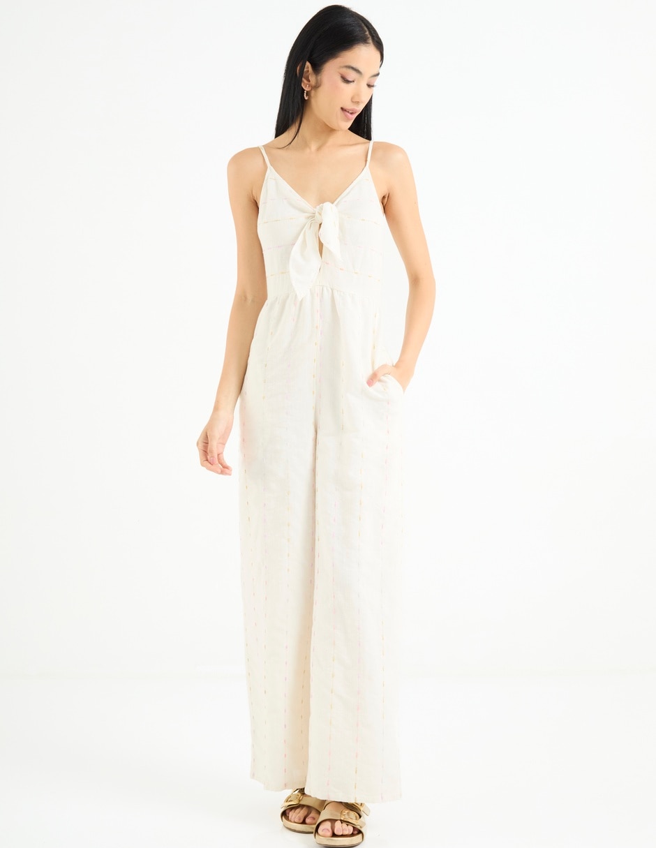 Jumpsuit estampado a rayas para mujer 3