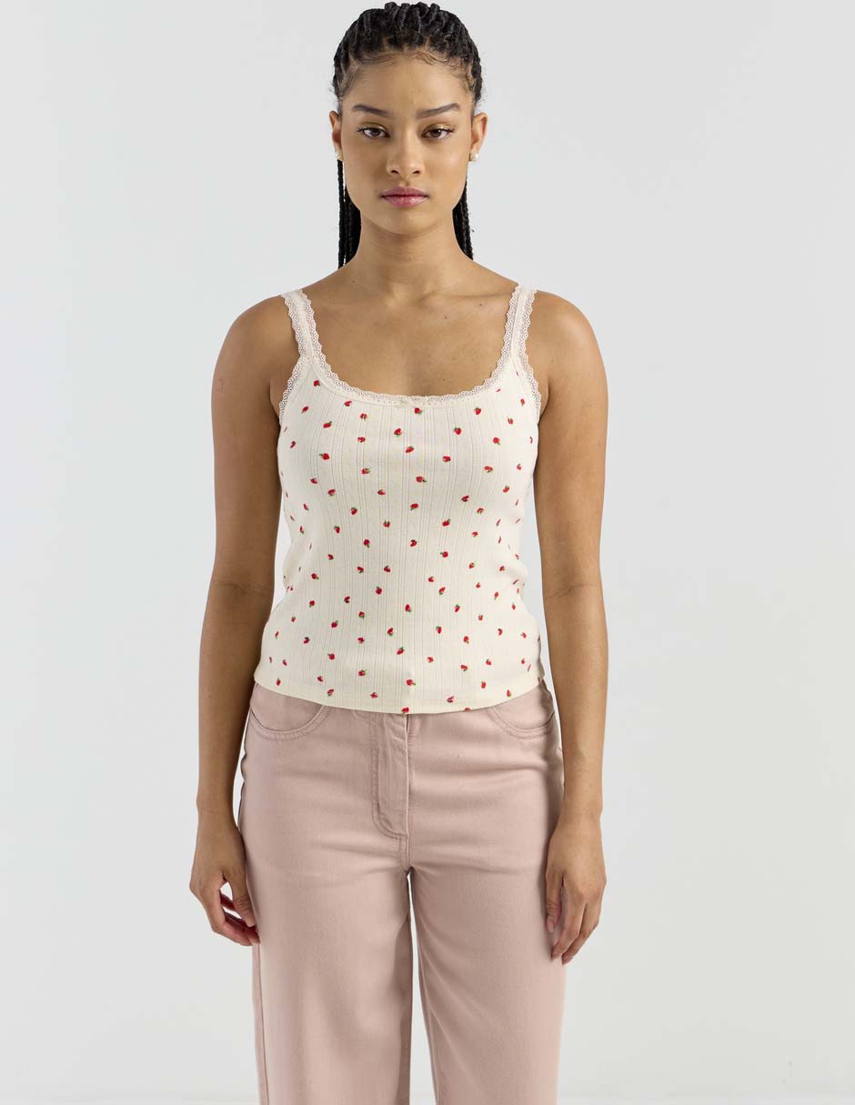 Top cuello redondo escote regular tirante clásico 5