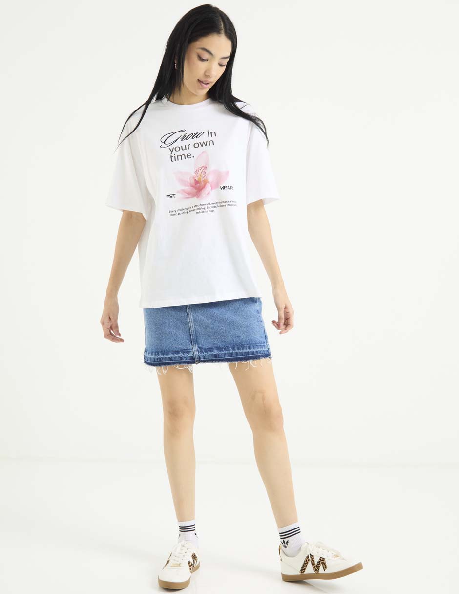 Playera manga corta cuello redondo para mujer 3