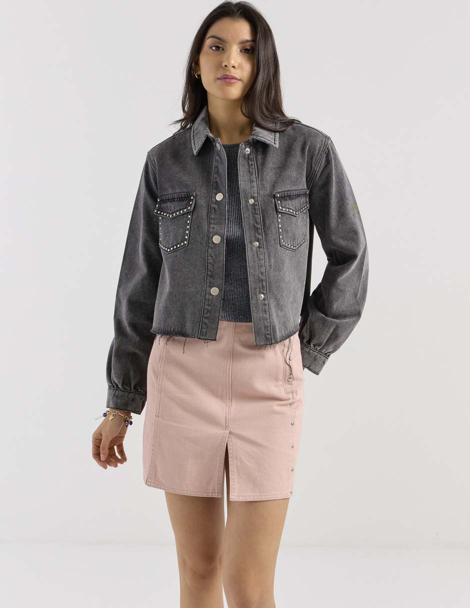 Chamarra denim de mezclilla para mujer