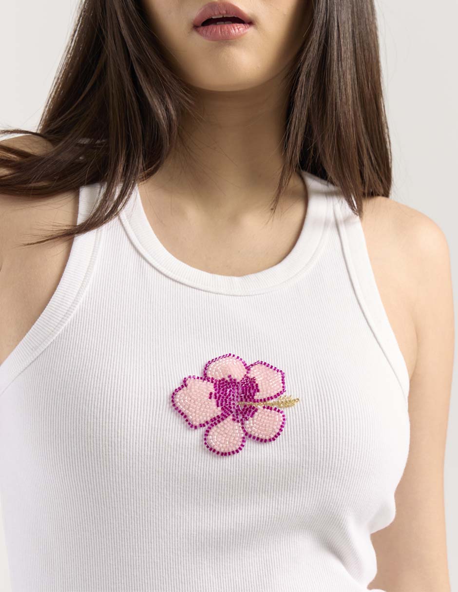 Top cuello redondo tirante ancho 4
