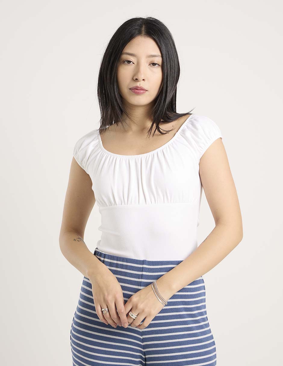 Blusa manga corta para mujer