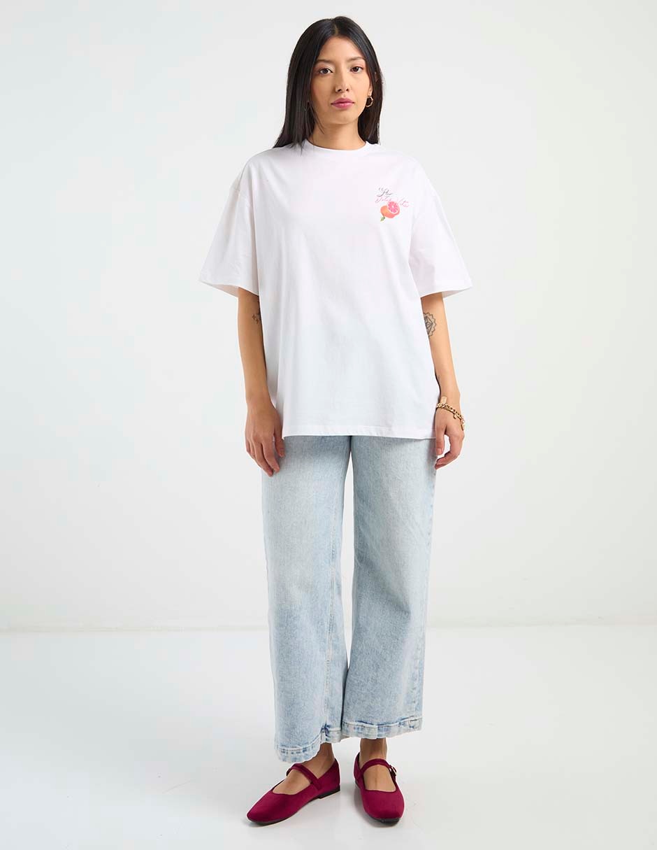 Playera manga corta cuello redondo para mujer 2