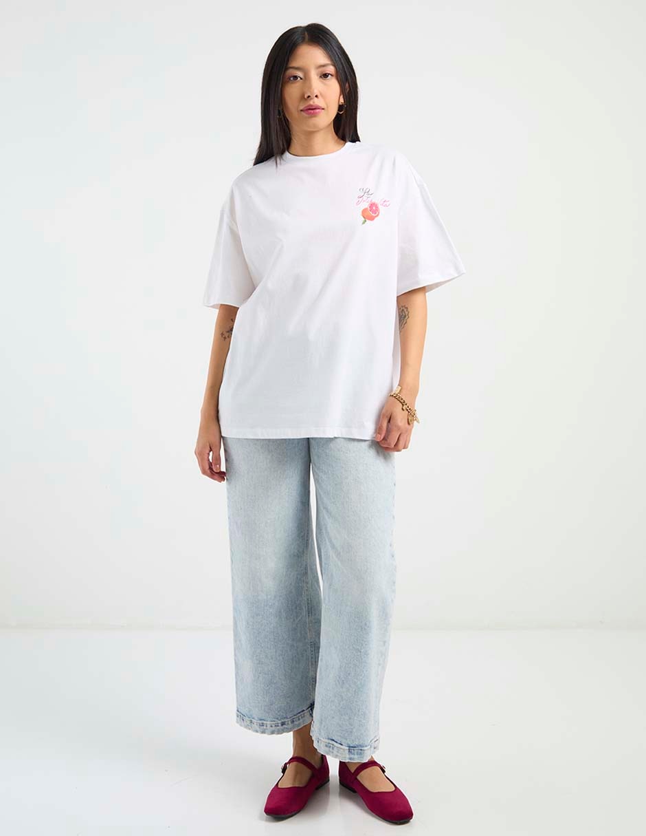 Playera manga corta cuello redondo para mujer 3
