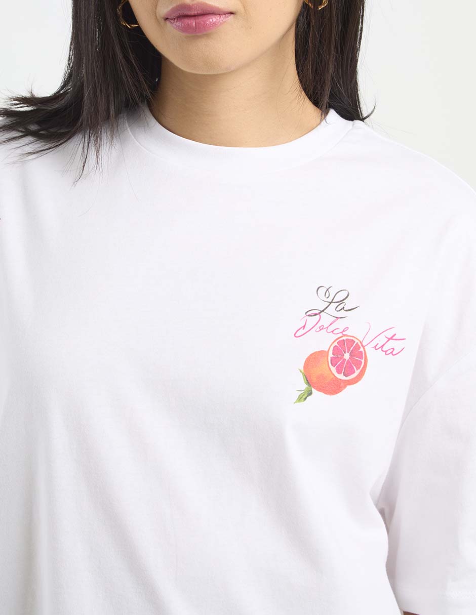 Playera manga corta cuello redondo para mujer 4