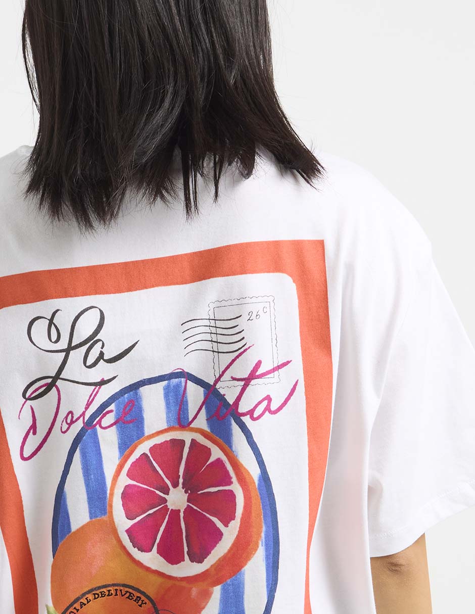 Playera manga corta cuello redondo para mujer 5