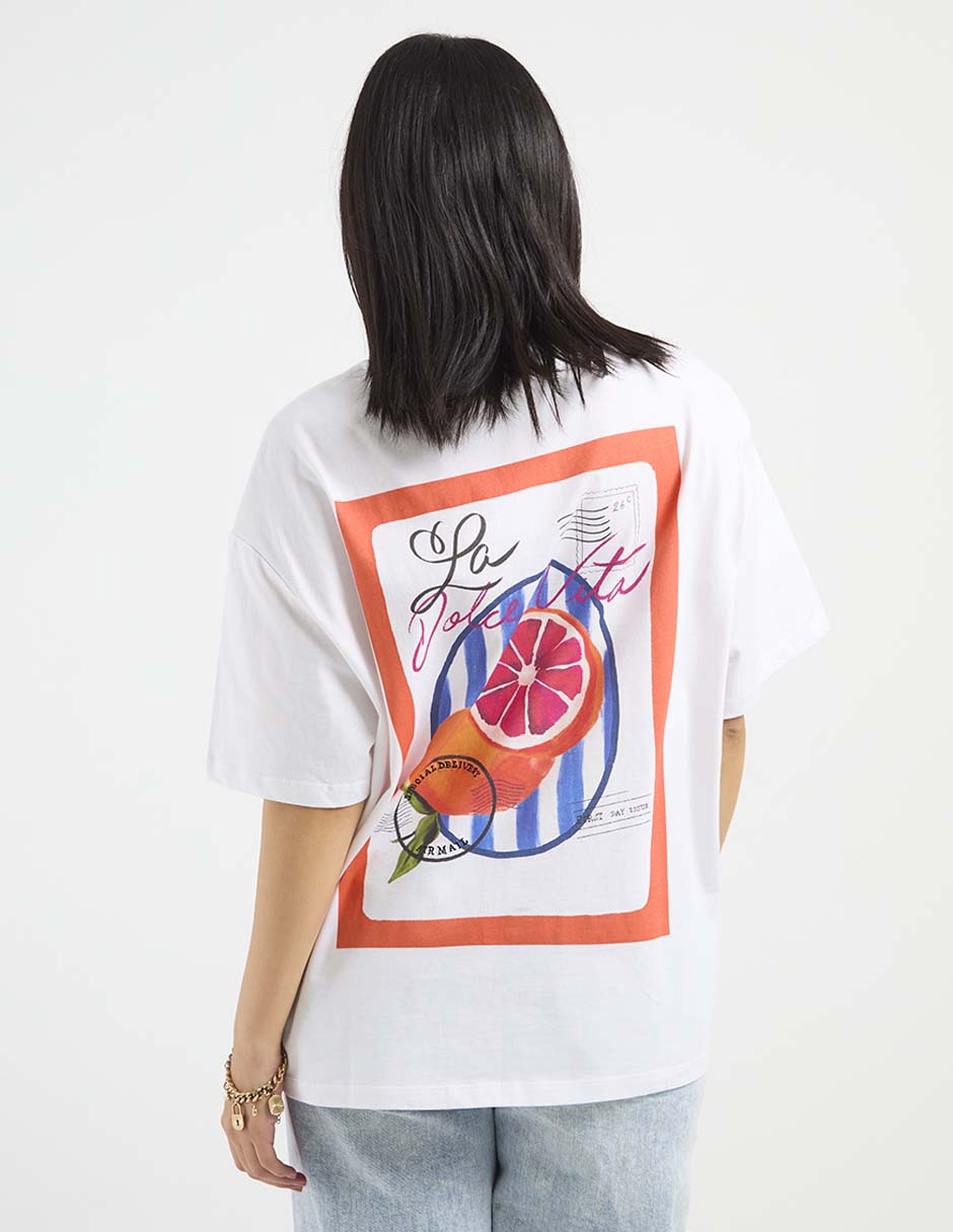 Playera manga corta cuello redondo para mujer 6