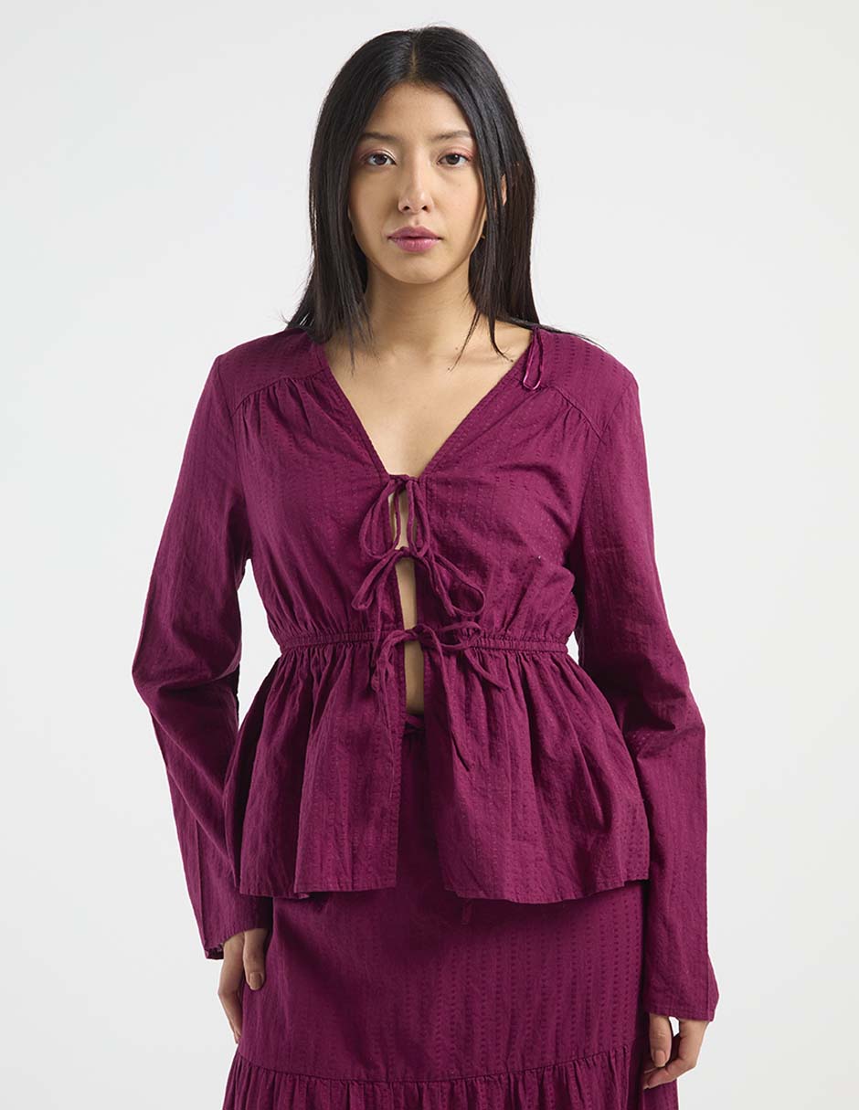 Blusa manga larga para mujer