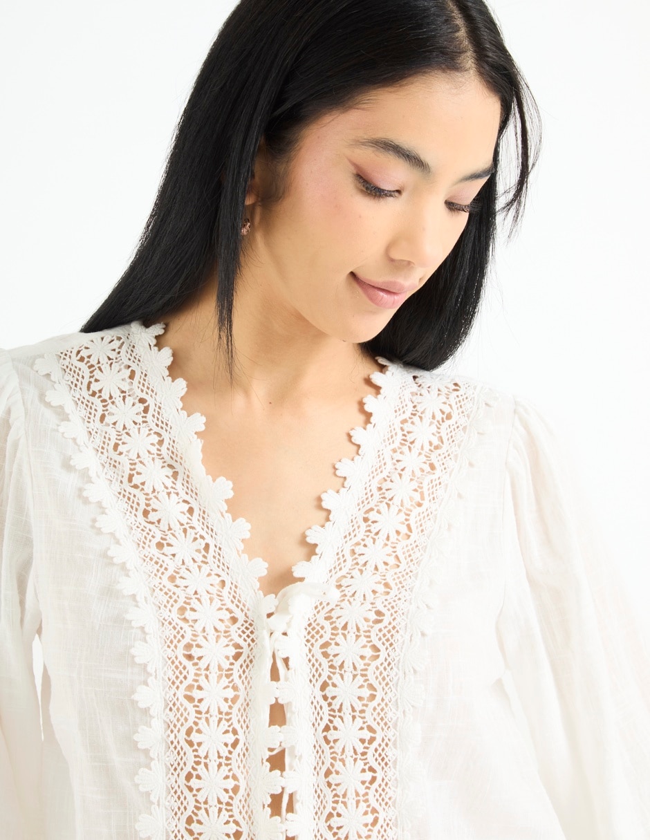 Blusa manga larga para mujer 4