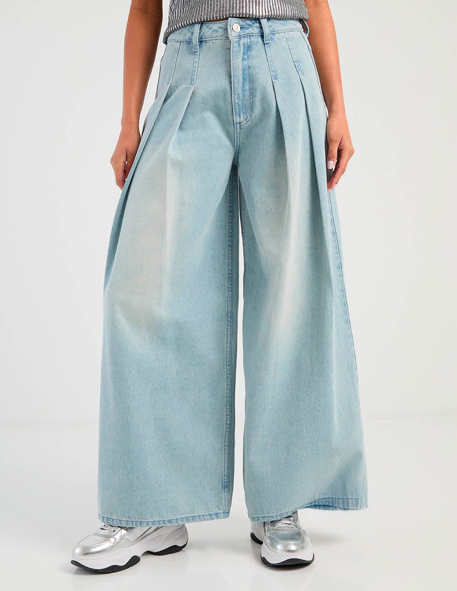 Jeans relaxed wide leg para mujer