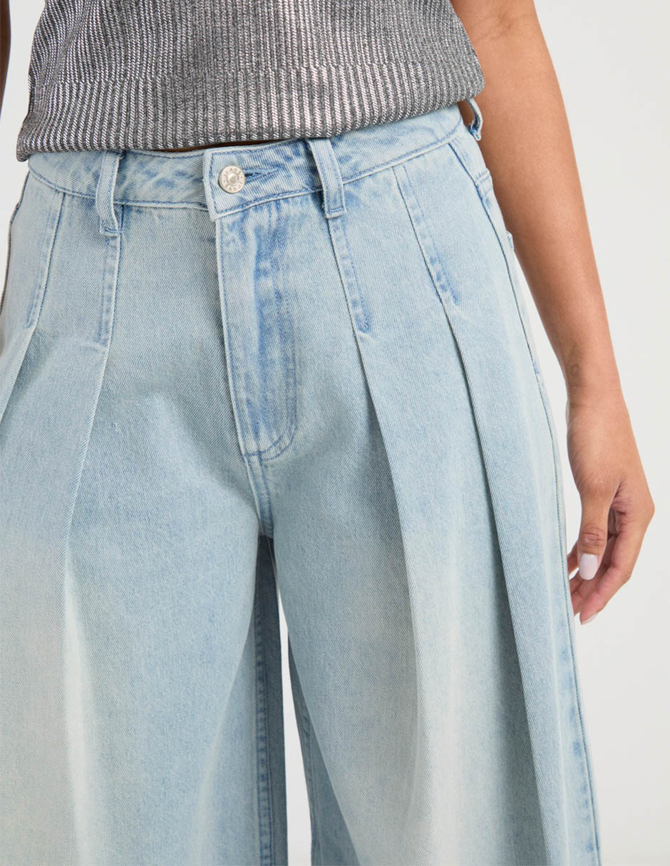 Jeans relaxed wide leg para mujer 4