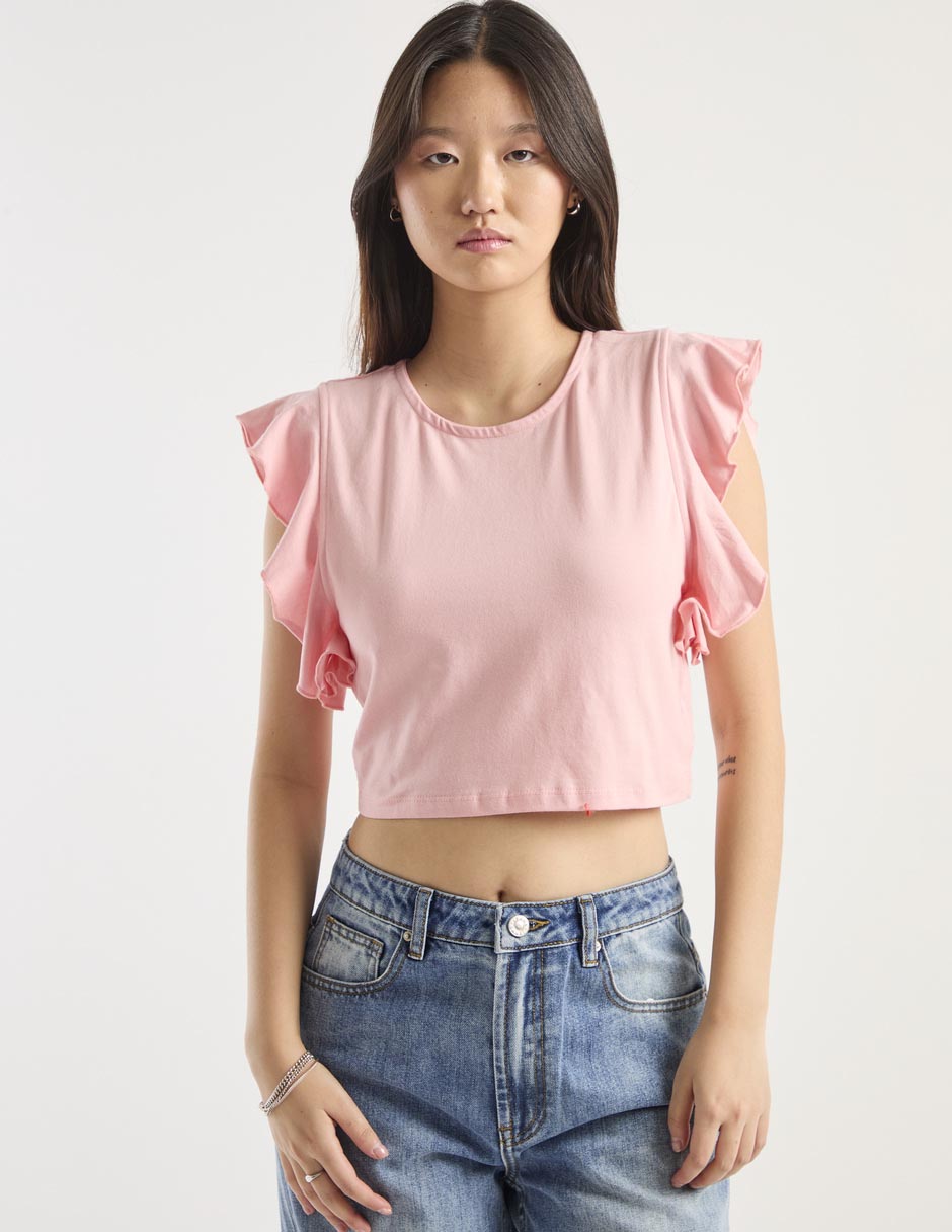 Blusa manga corta para mujer