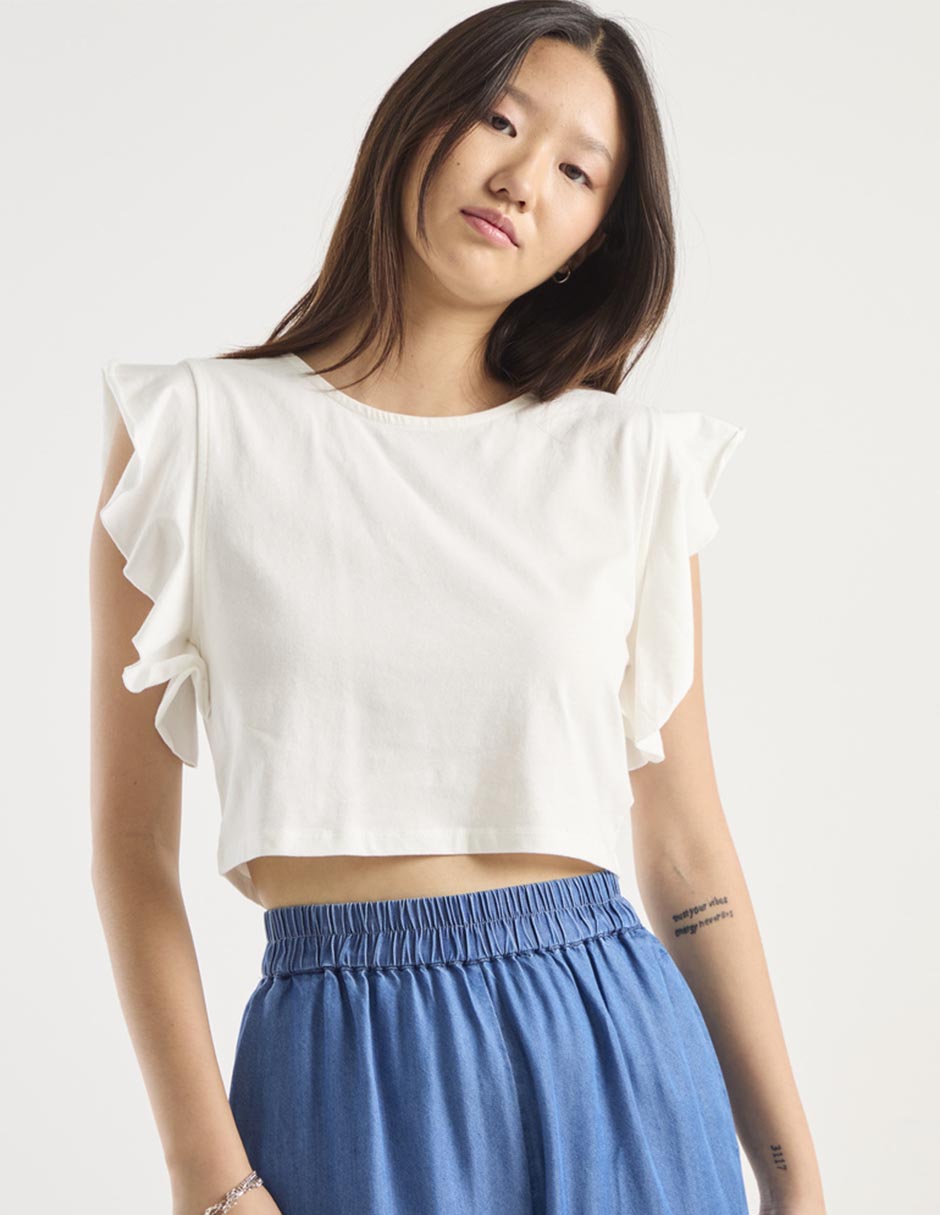 Blusa manga corta para mujer