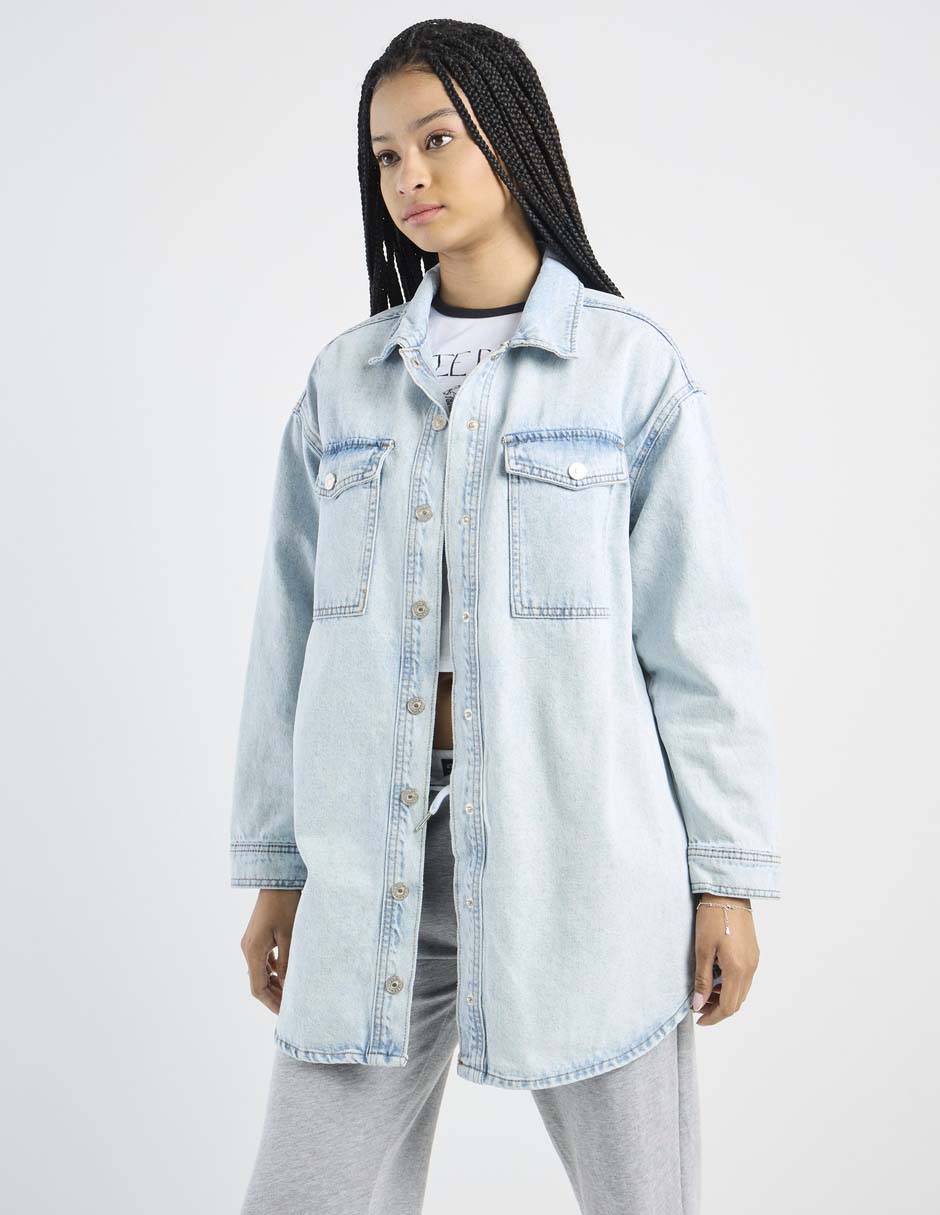Chamarra denim de mezclilla para mujer