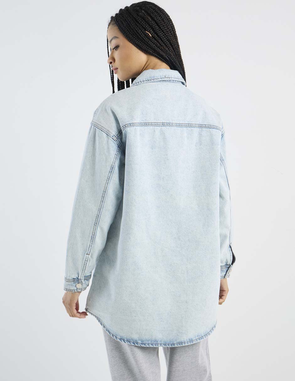 Chamarra denim de mezclilla para mujer 6