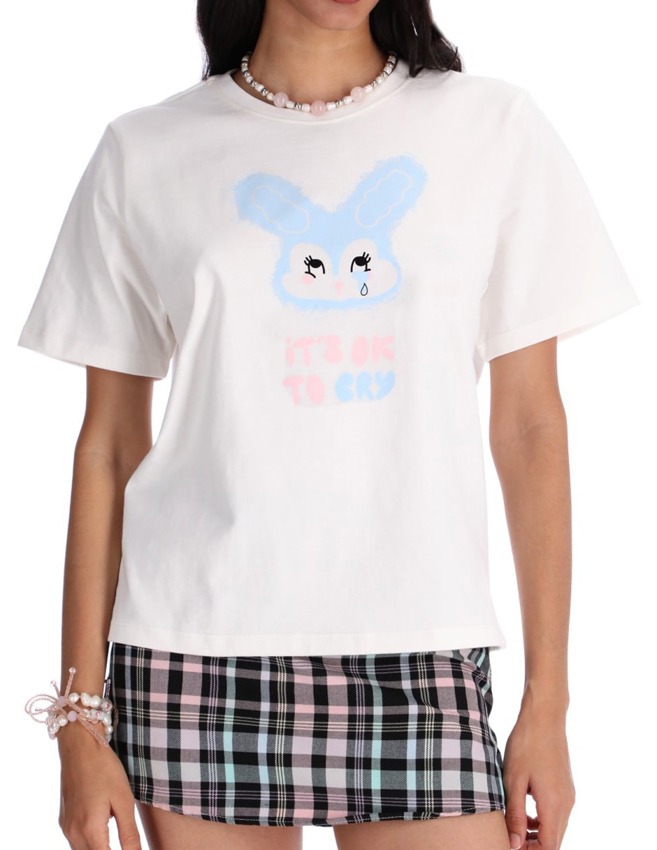 Playera manga corta Me & My Friends cuello redondo para mujer 5