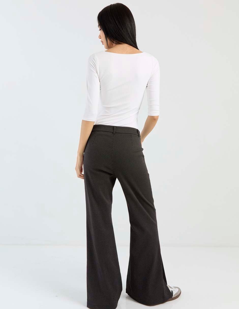 Pantalón de vestir acampanado para mujer 2