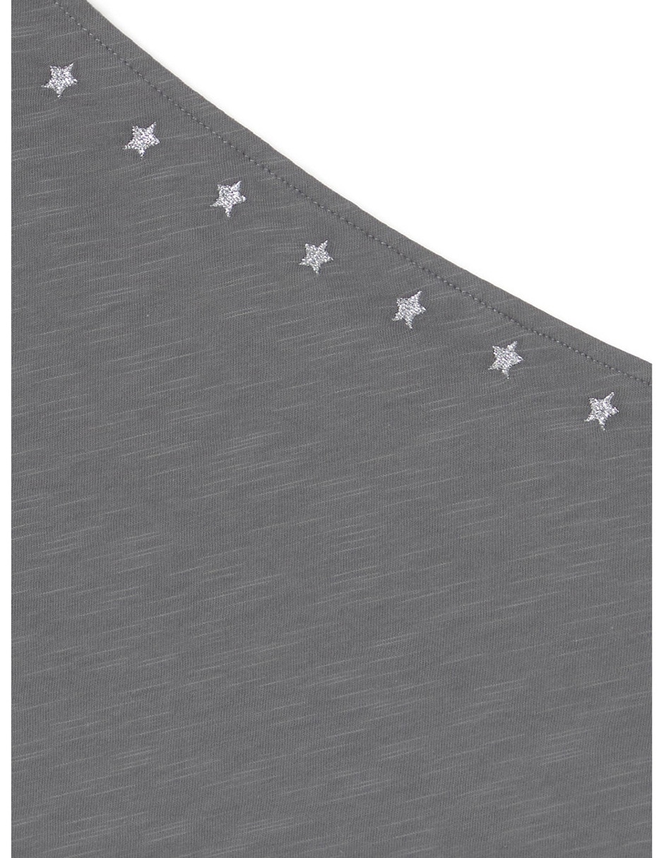 Playera manga larga cuello asimétrico para mujer 6