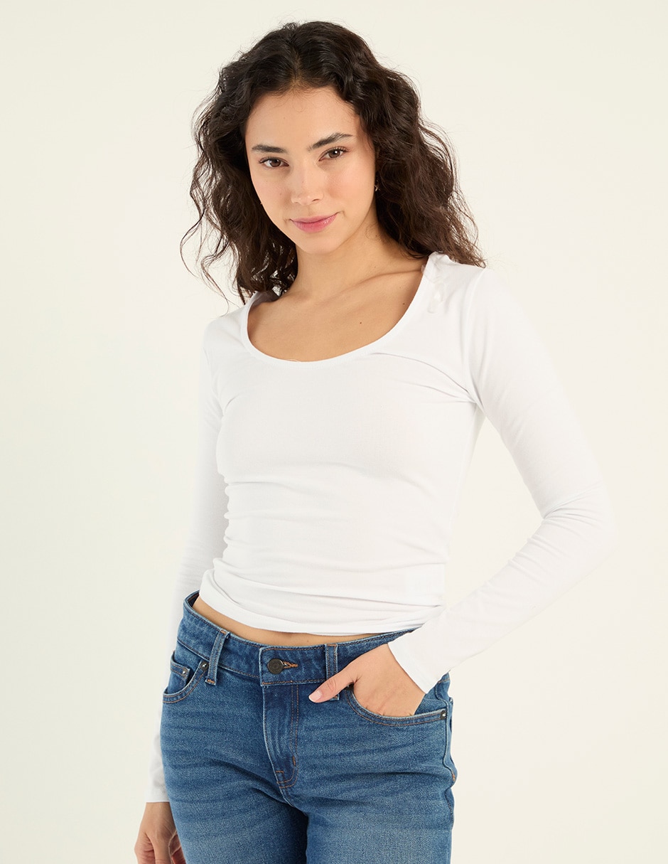 Blusa manga larga para mujer 1