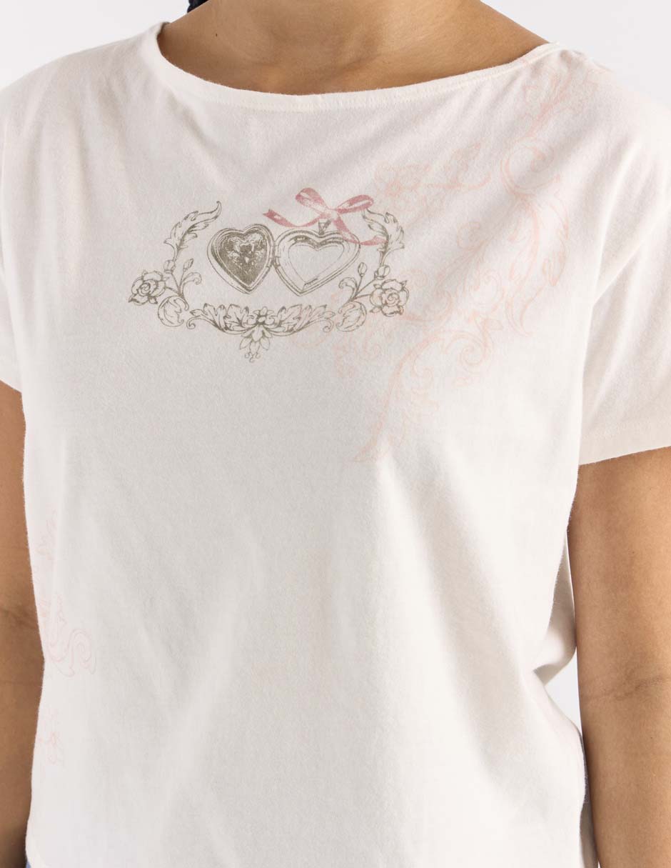 Playera manga corta cuello redondo para mujer 4
