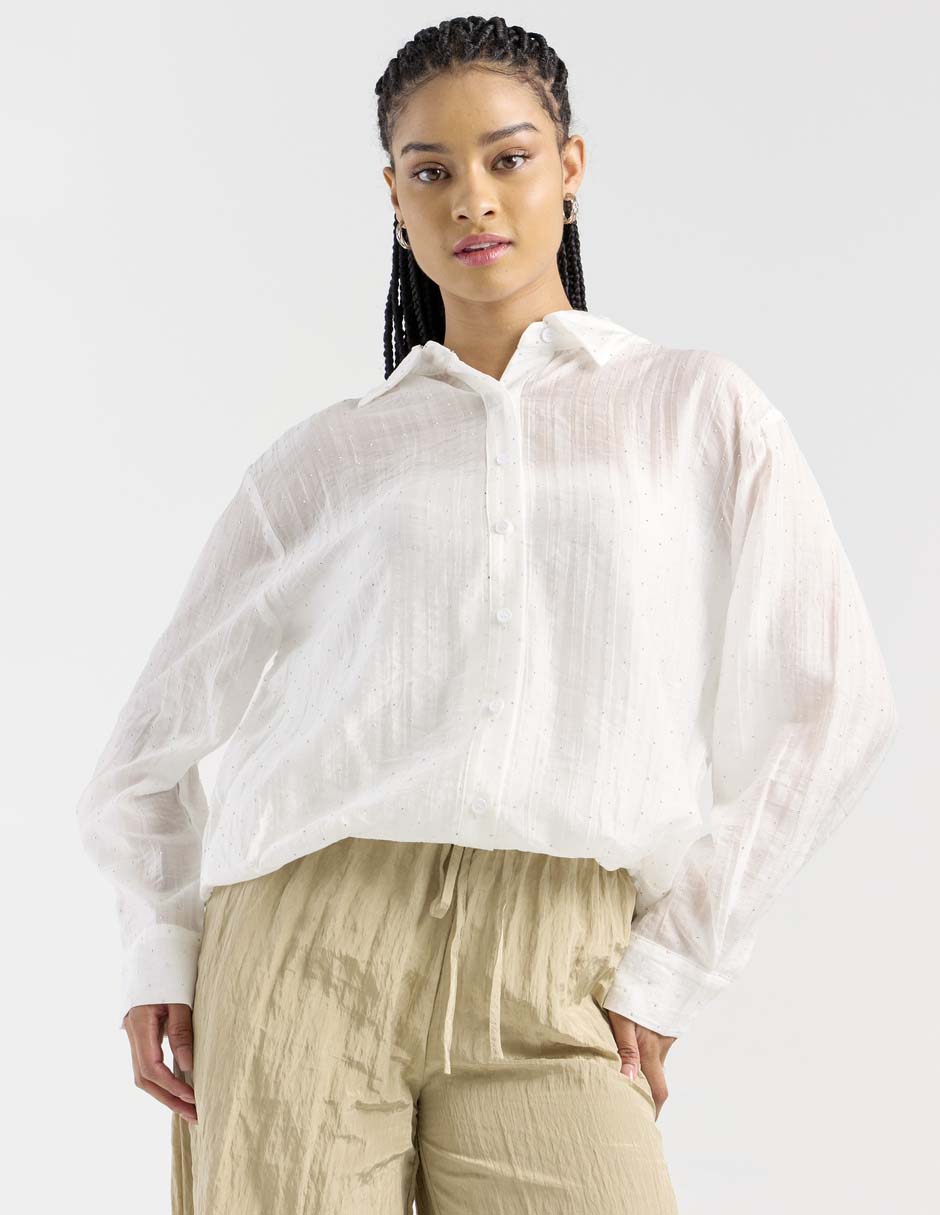 Blusa camisera manga larga para mujer Blusa camisera manga larga para mujer