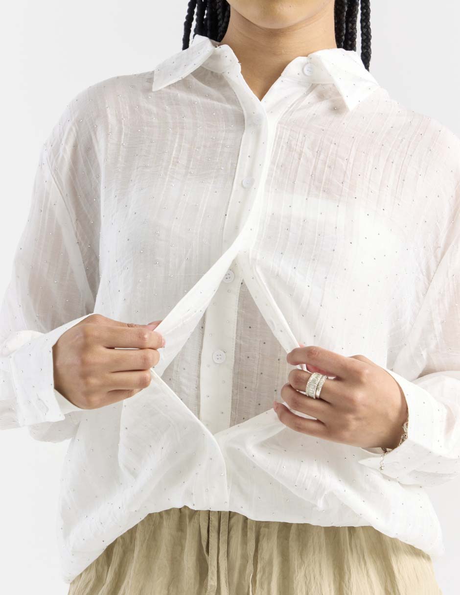 Blusa camisera manga larga para mujer 4