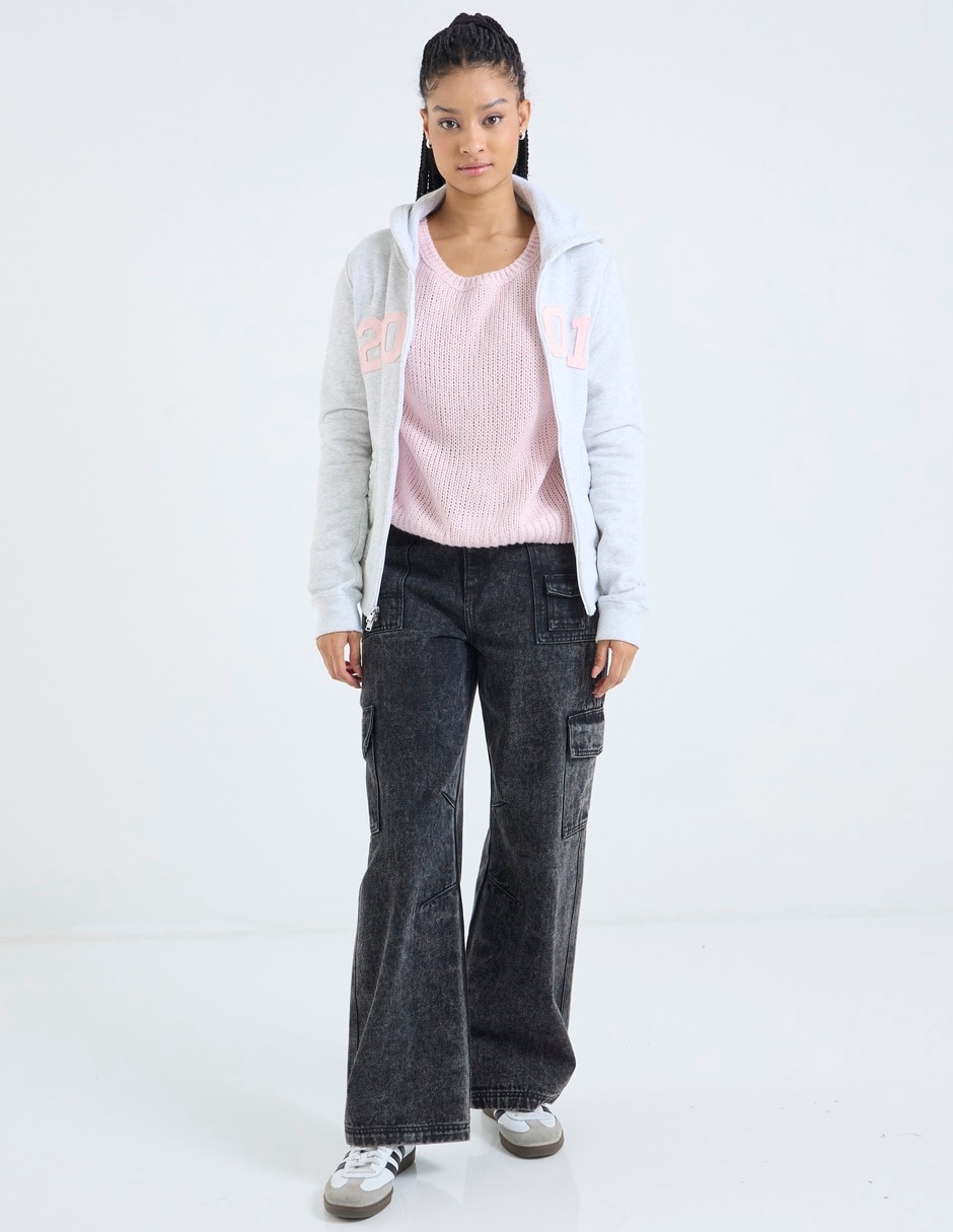 Sudadera con capucha y bolsa para mujer 3