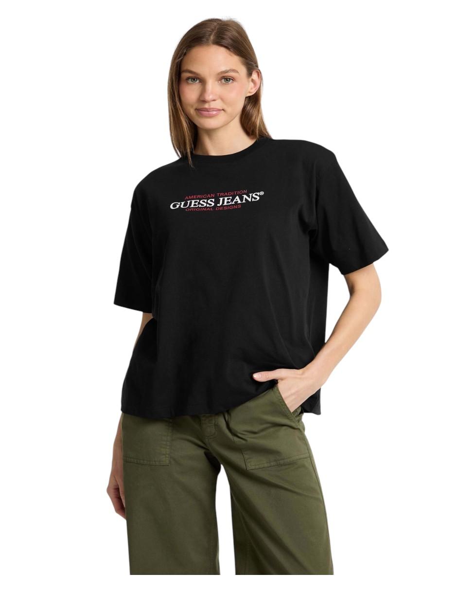 Playera manga corta cuello redondo para mujer