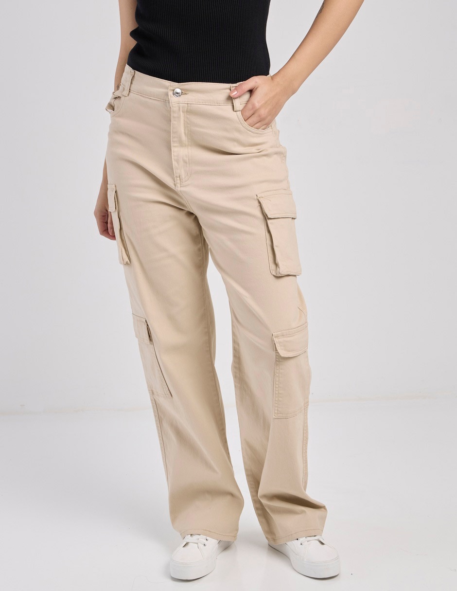 Pantalón cargo straight para mujer