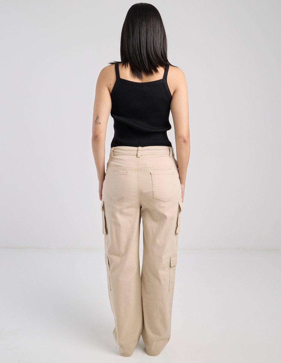 Pantalón cargo straight para mujer 2