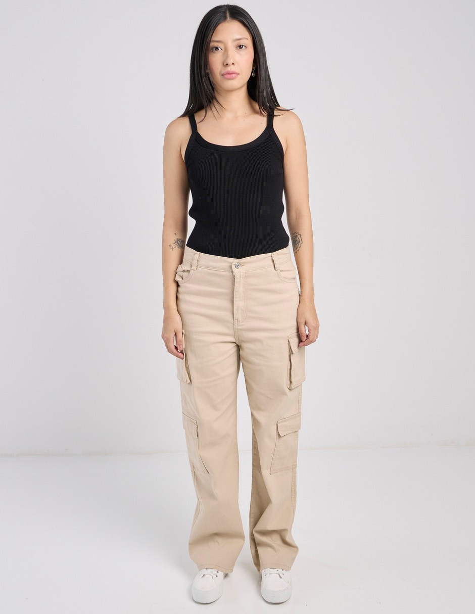 Pantalón cargo straight para mujer 3