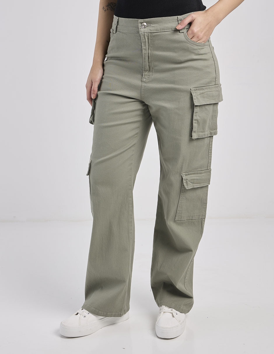 Pantalón cargo straight para mujer