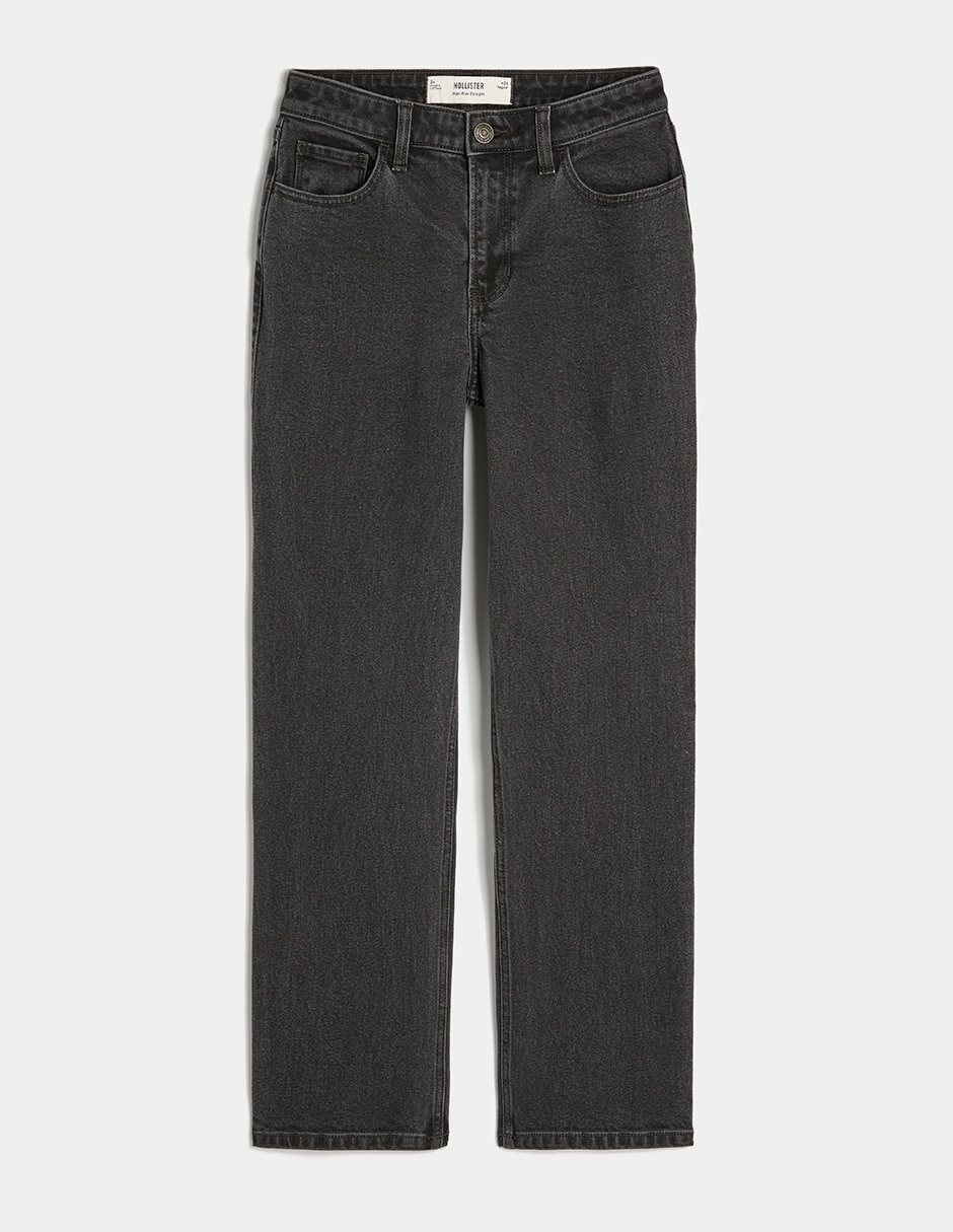 Jeans straight Ki355-5288-977 corte cintura para mujer