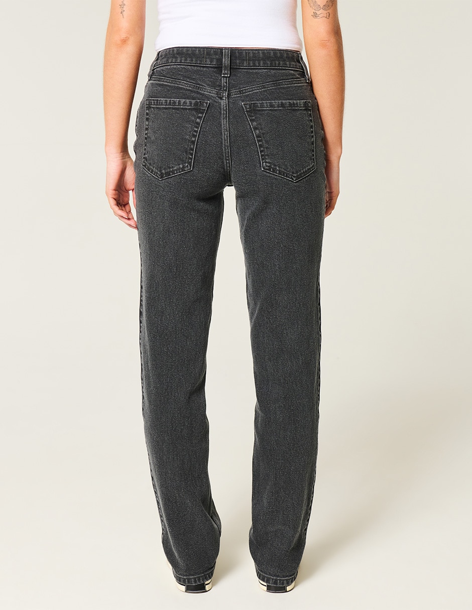 Jeans straight Ki355-5288-977 corte cintura para mujer 3