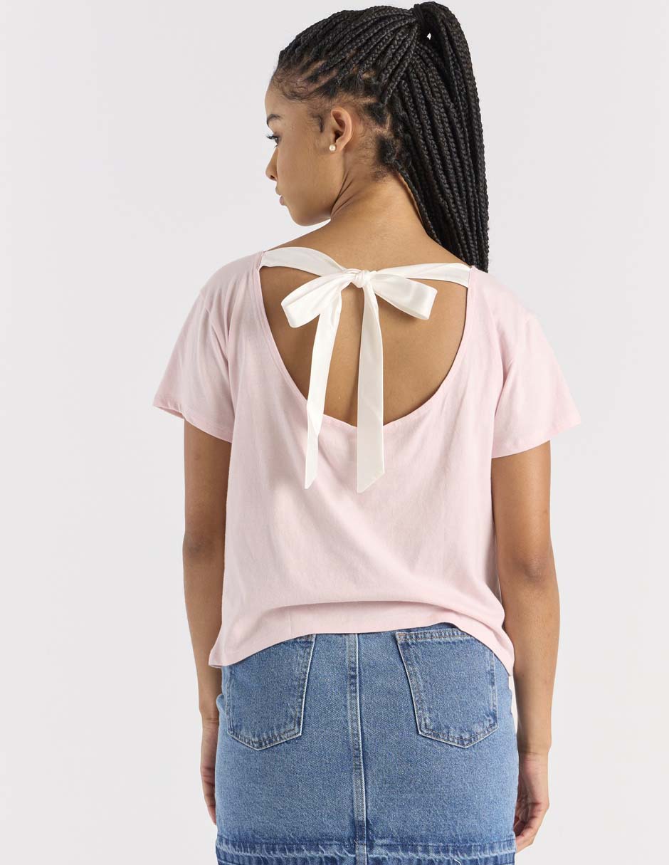 Playera manga corta cuello redondo para mujer 2