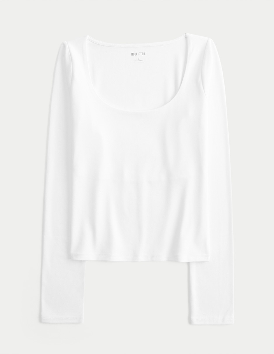 Playera manga larga temporada cuello redondo para mujer Playera manga larga temporada cuello redondo para mujer