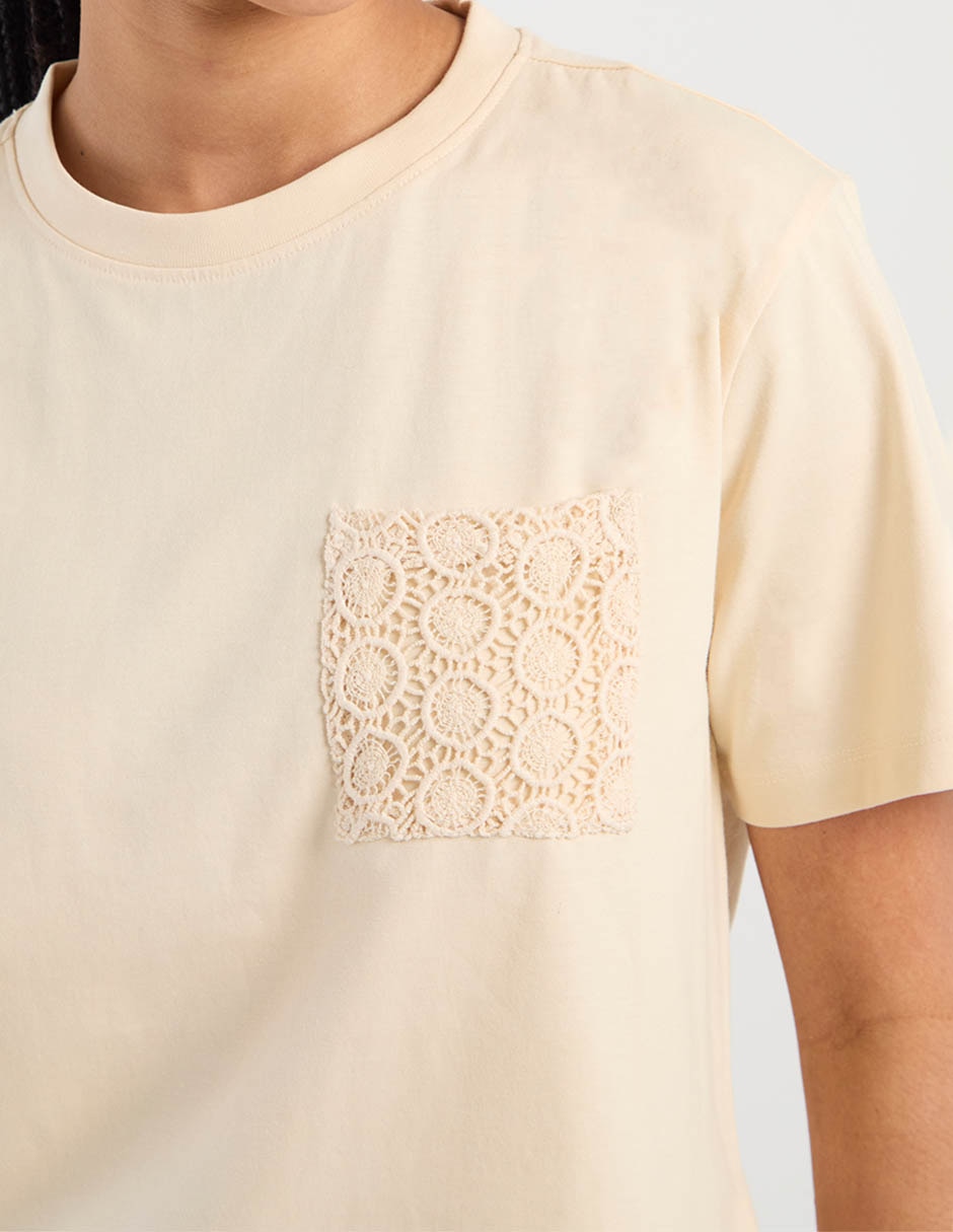 Playera manga corta cuello redondo para mujer 5
