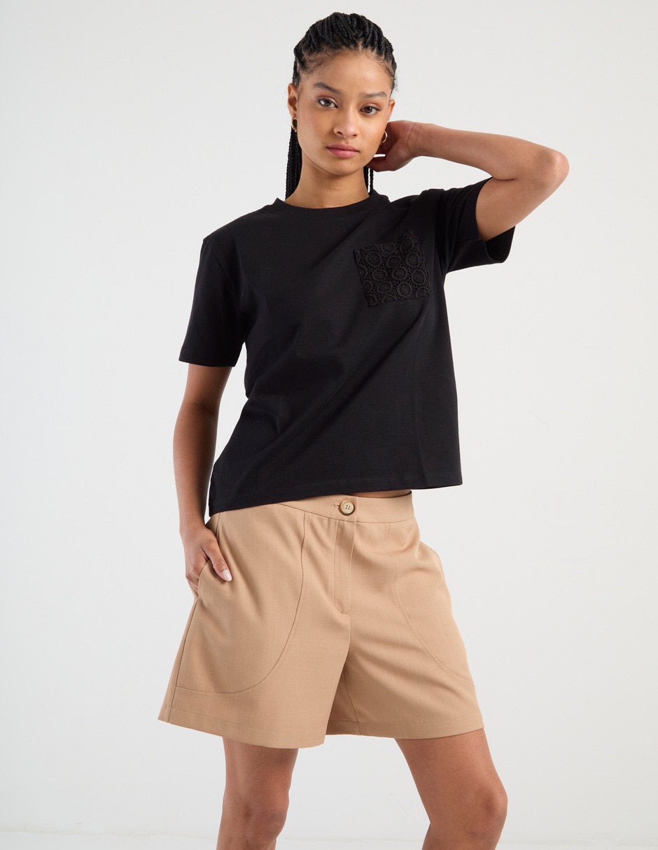 Playera manga corta cuello redondo para mujer Playera manga corta cuello redondo para mujer