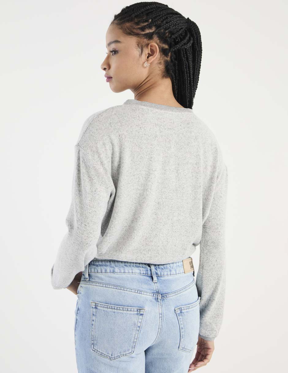 Suéter cuello V para mujer 2