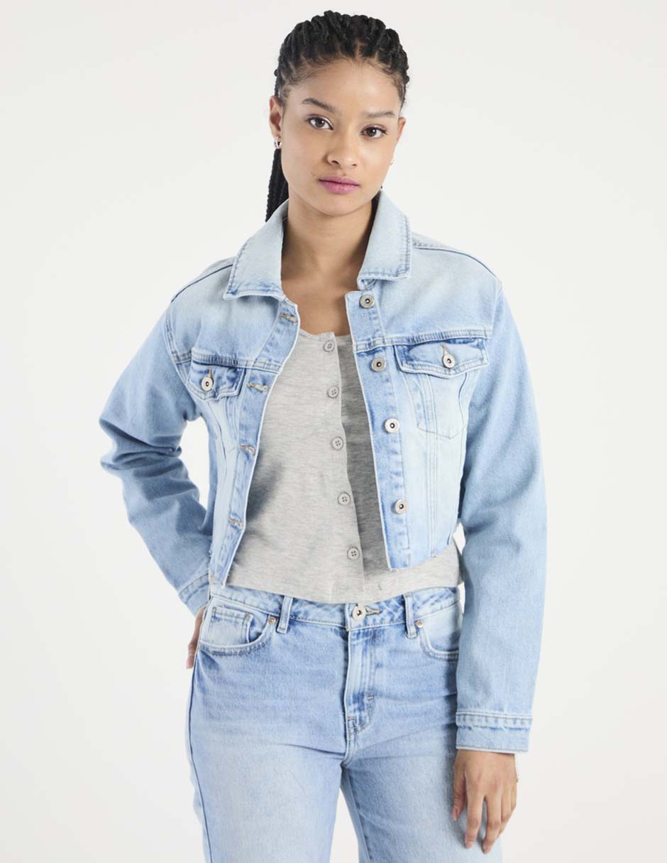 Chamarra denim de mezclilla para mujer
