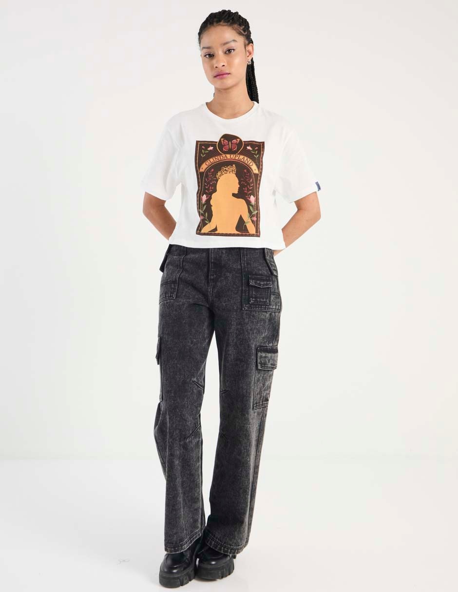 Playera manga corta cuello redondo para mujer 3