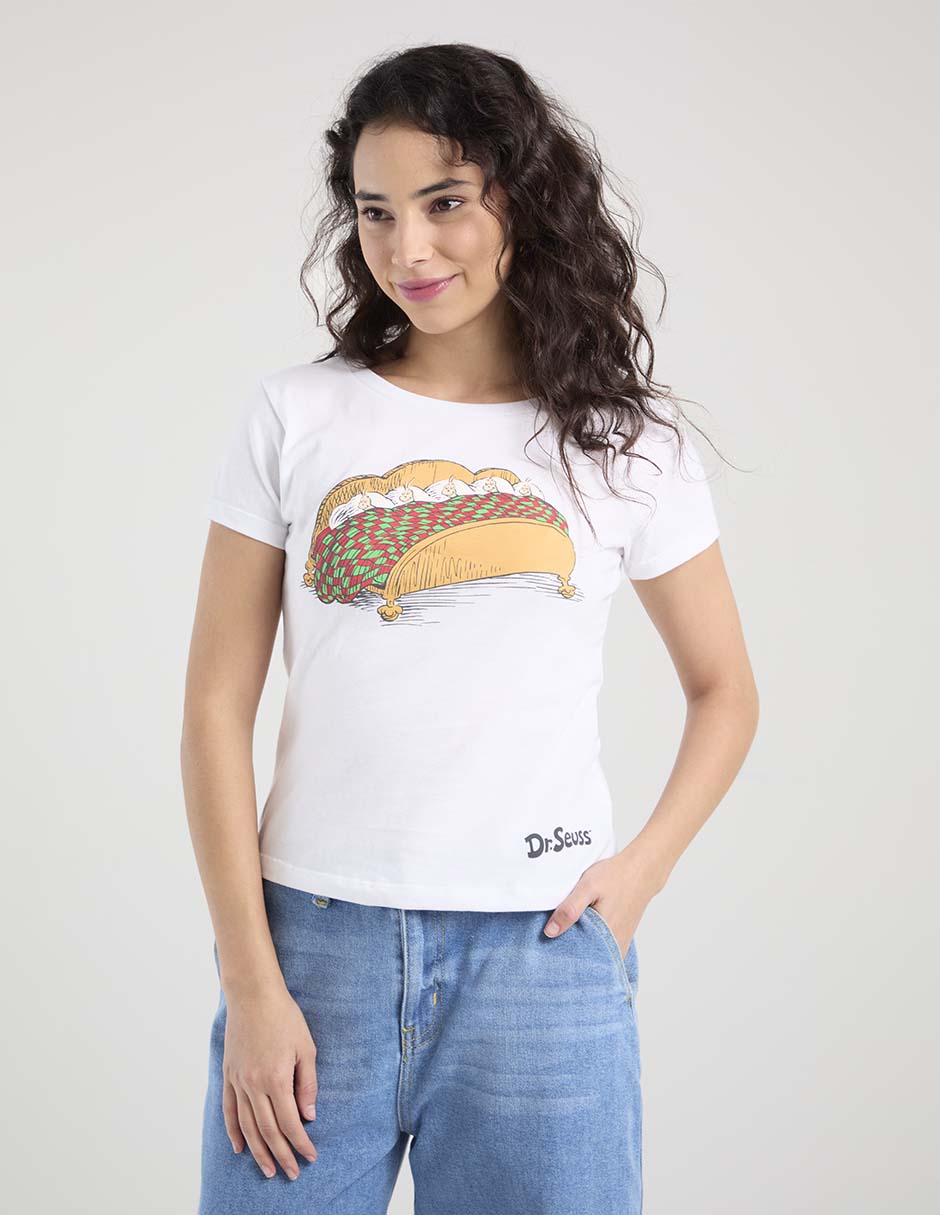 Playera manga corta The Grinch cuello redondo para mujer