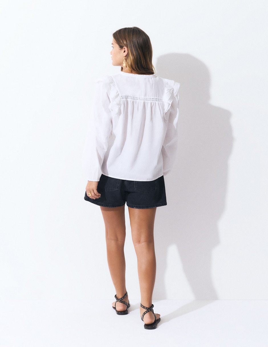 Blusa manga larga para mujer 4