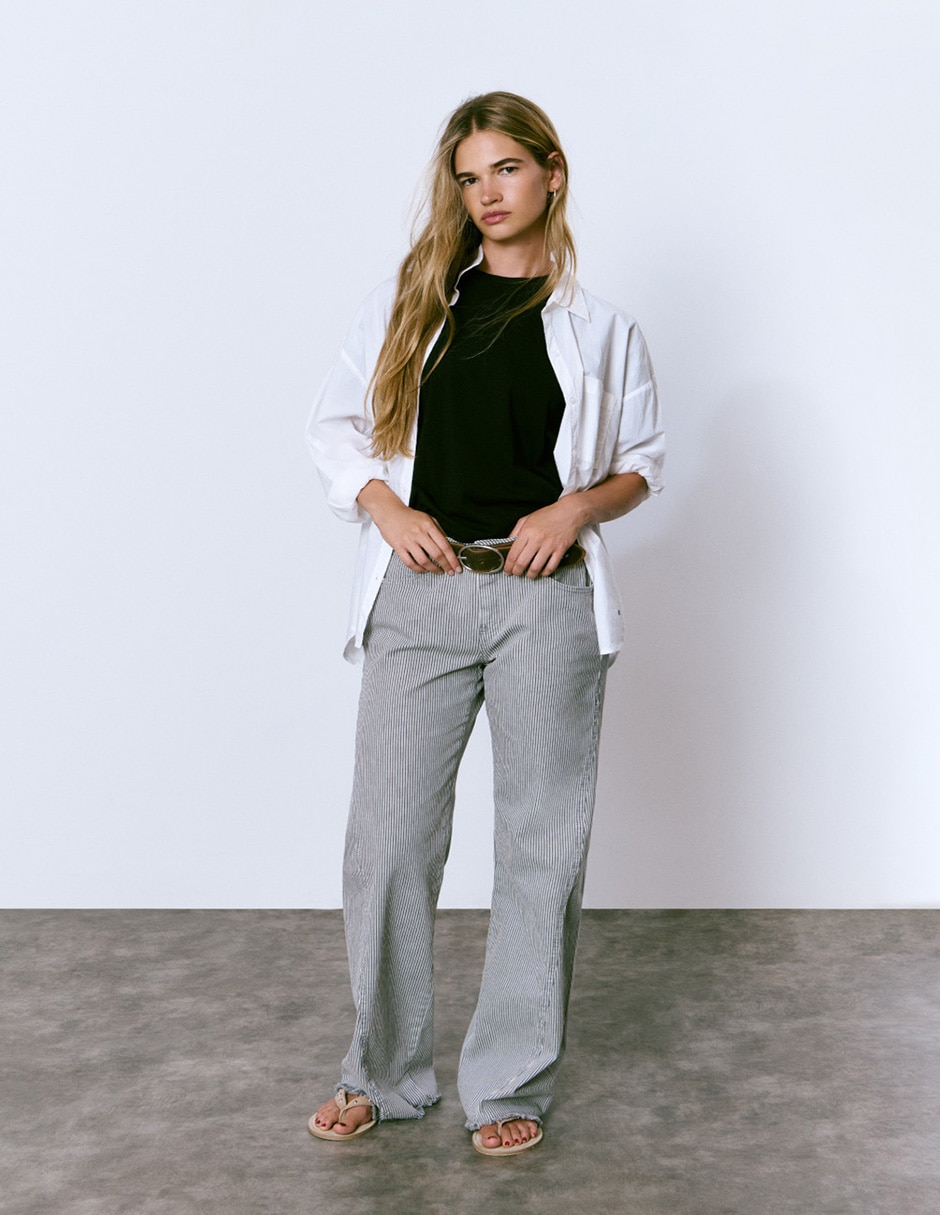 Jeans relaxed straight para mujer 2